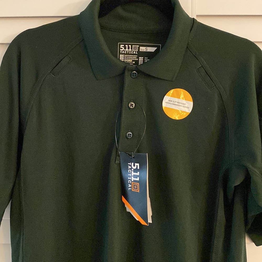 5.11 Tactical men’s performance shirt sleeve polo (71049) Green Small NEW - Picture 4 of 11